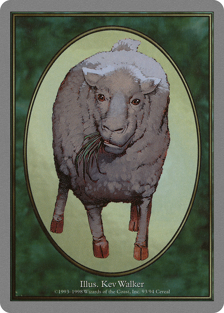 Sheep Token [Tokens] Dominaria Remastered Tokens MTG Single Magic: The Gathering