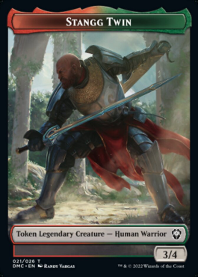 Phyrexian // Stangg Twin Double-Sided Token [Tokens] Dominaria United Tokens MTG Single Magic: The Gathering