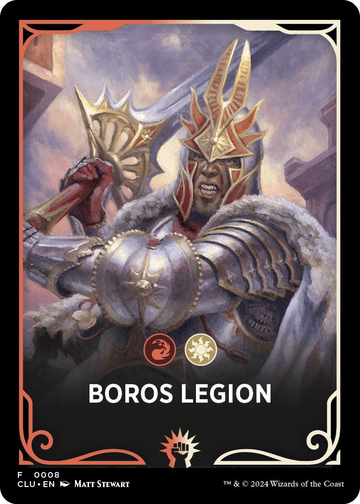 Boros Legion Theme Card [Ravnica: Clue Edition Tokens] MTG Single Magic: The Gathering   