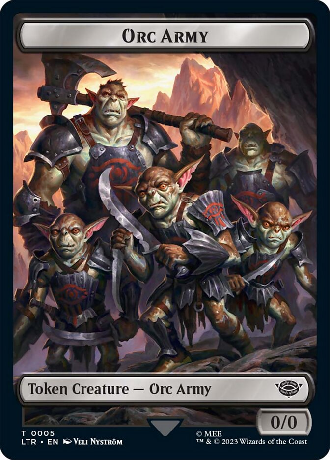 Orc Army Token (05) [The Lord of the Rings: Tales of Middle-Earth Tokens] MTG Single Magic: The Gathering   