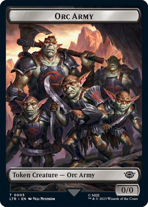 Orc Army Token (05) [The Lord of the Rings: Tales of Middle-Earth Tokens] MTG Single Magic: The Gathering   