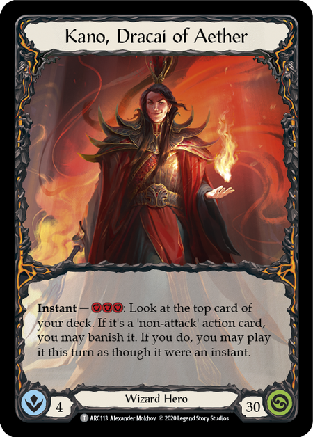 Kano, Dracai of Aether // Nebula Blade [U-ARC113 // U-ARC077] (Arcane Rising Unlimited) Flesh And Blood Single Flesh And Blood   