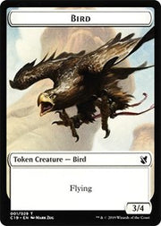 Bird (001) // Sculpture Double-Sided Token [Tokens] Commander 2019 Tokens MTG Single Magic: The Gathering