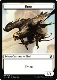 Bird (001) // Sculpture Double-Sided Token [Tokens] Commander 2019 Tokens MTG Single Magic: The Gathering