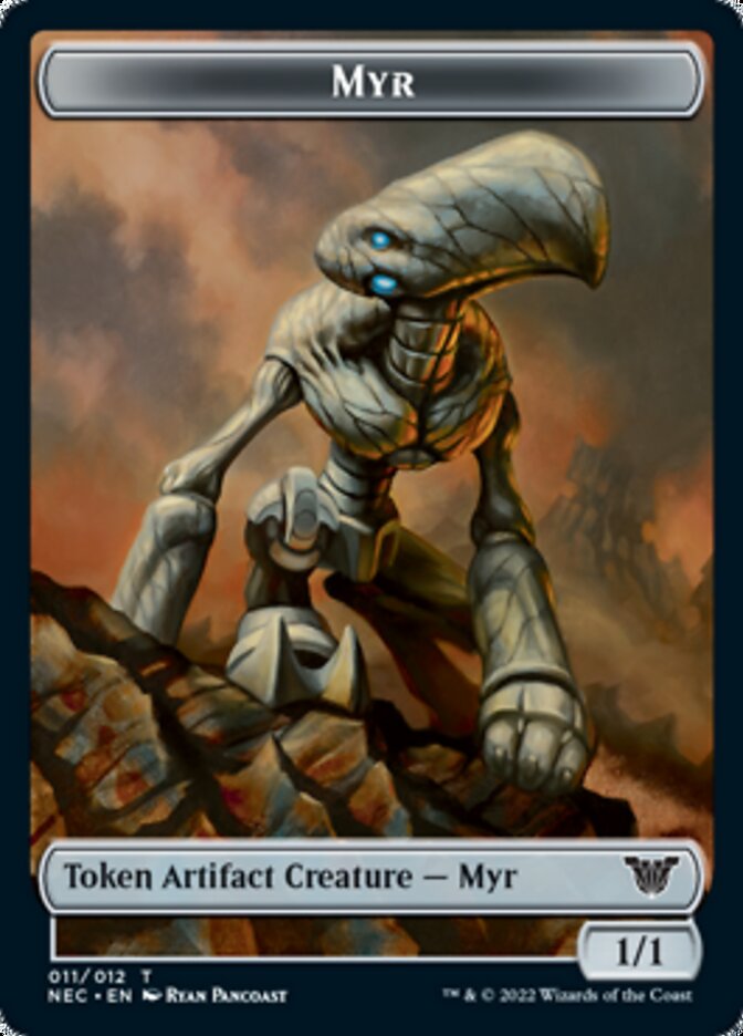 Myr // Pilot Double-Sided Token [Kamigawa: Neon Dynasty Commander Tokens] MTG Single Magic: The Gathering   