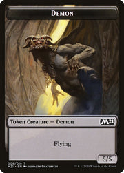 Angel // Demon Double-Sided Token [Tokens] Core Set 2021 Tokens MTG Single Magic: The Gathering