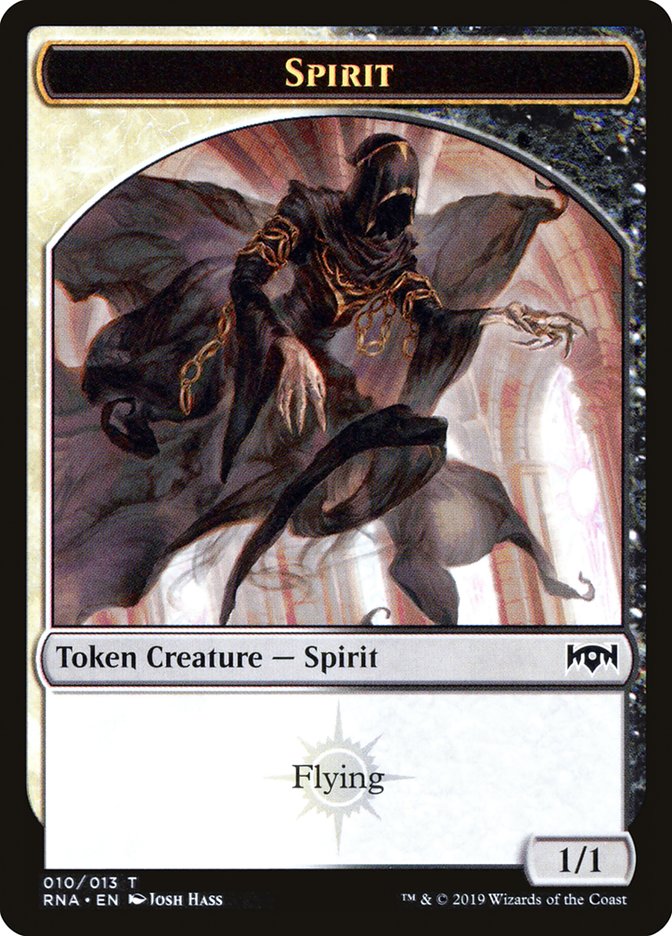 Bat // Spirit (010) Double-Sided Token [Ravnica Allegiance Guild Kit Tokens] MTG Single Magic: The Gathering   