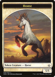Adorned Pouncer // Horse Double-Sided Token [Tokens] Hour of Devastation Tokens MTG Single Magic: The Gathering