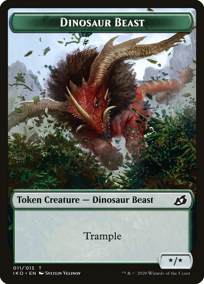Dinosaur Beast Token [Tokens] Ikoria: Lair of Behemoths Tokens MTG Single Magic: The Gathering