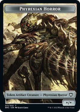 Servo // Phyrexian Horror Double-Sided Token [Tokens] The Brothers' War Commander Tokens MTG Single Magic: The Gathering
