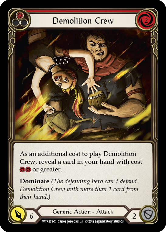 Demolition Crew (Red) [WTR179-C] Alpha Print Rainbow Foil Flesh And Blood Single Flesh And Blood   