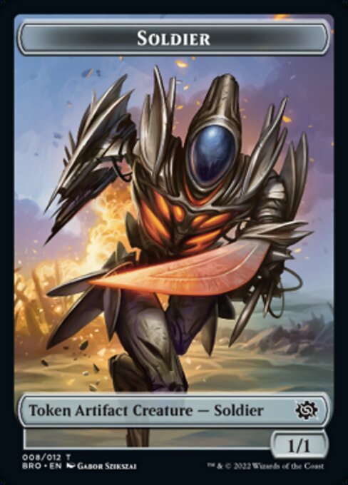 Powerstone // Soldier (008) Double-Sided Token [Tokens] The Brothers' War Tokens MTG Single Magic: The Gathering
