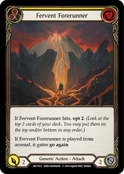 Fervent Forerunner (Yellow) [ARC183-C] 1st Edition Normal Flesh And Blood Single Flesh And Blood   