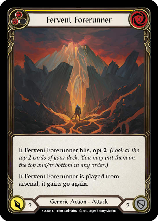 Fervent Forerunner (Yellow) [ARC183-C] 1st Edition Normal Flesh And Blood Single Flesh And Blood   