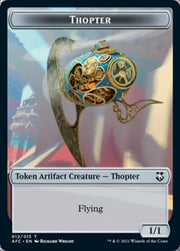 Thopter // Treasure Double-Sided Token [Dungeons & Dragons: Adventures in the Forgotten Realms Commander Tokens] MTG Single Magic: The Gathering   