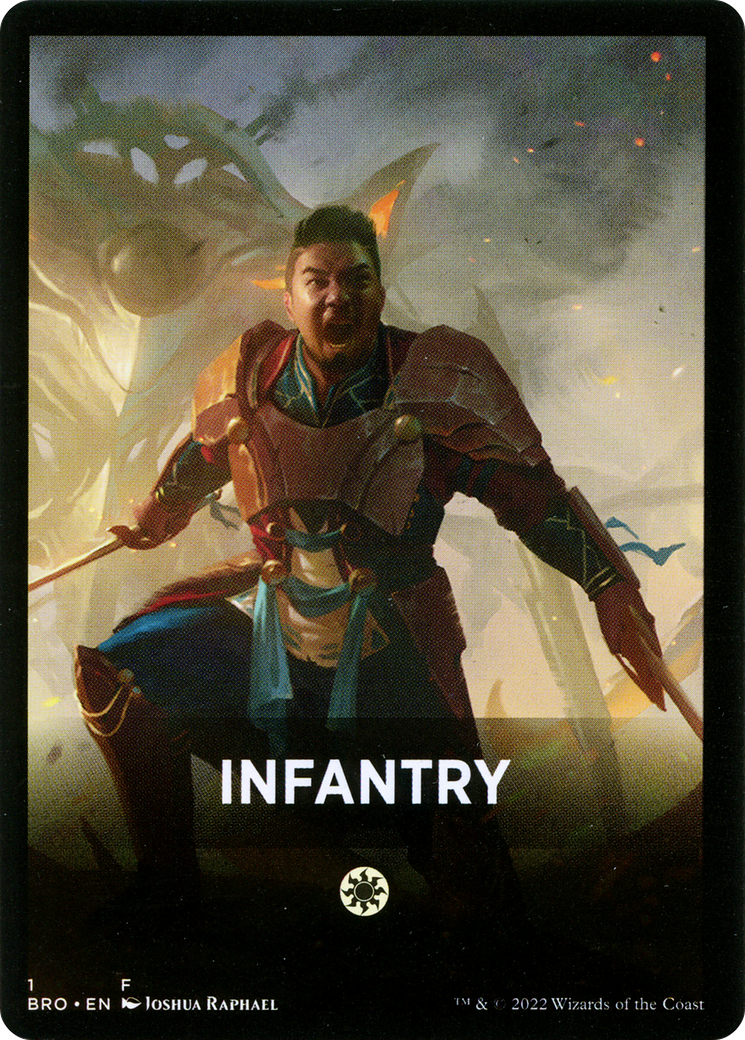 Infantry Theme Card [Tokens] The Brothers' War Tokens MTG Single Magic: The Gathering
