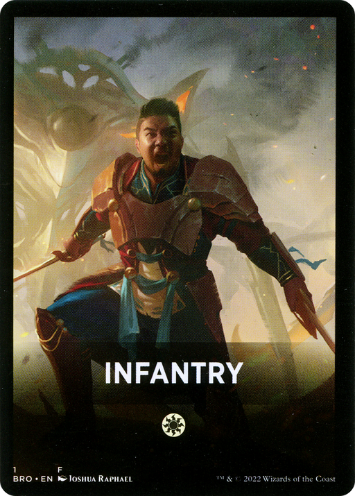 Infantry Theme Card [Tokens] The Brothers' War Tokens MTG Single Magic: The Gathering