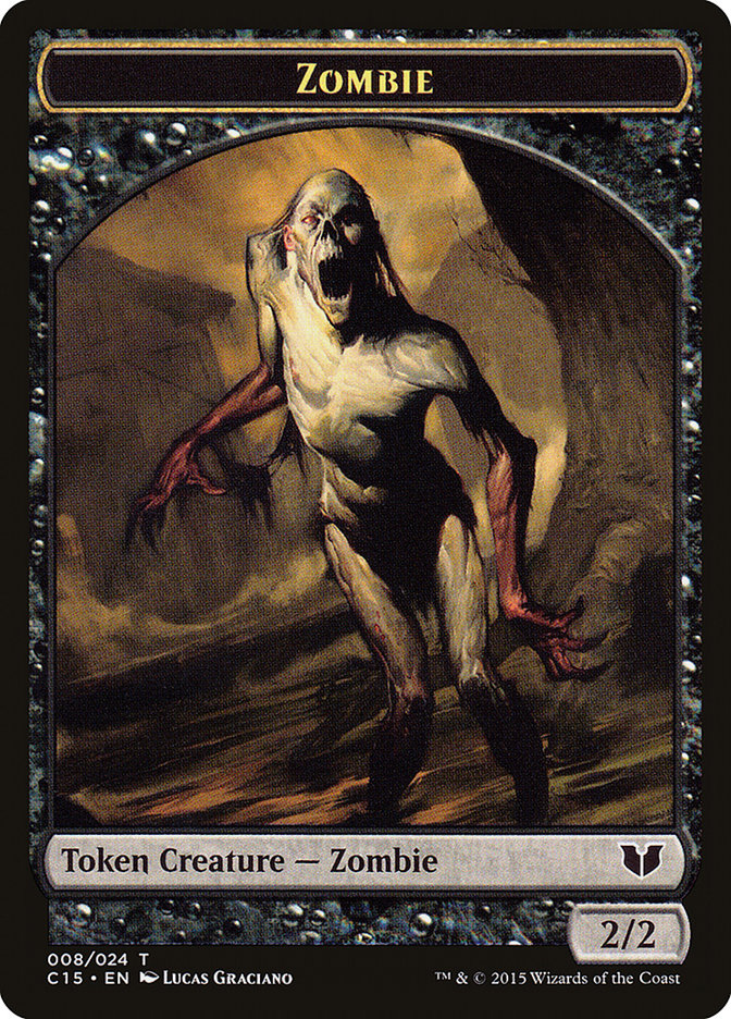 Zombie Token [Tokens] Commander 2015 Tokens MTG Single Magic: The Gathering
