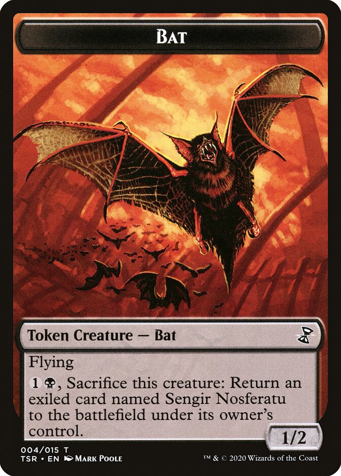 Bat Token [Tokens] Time Spiral Remastered Tokens MTG Single Magic: The Gathering