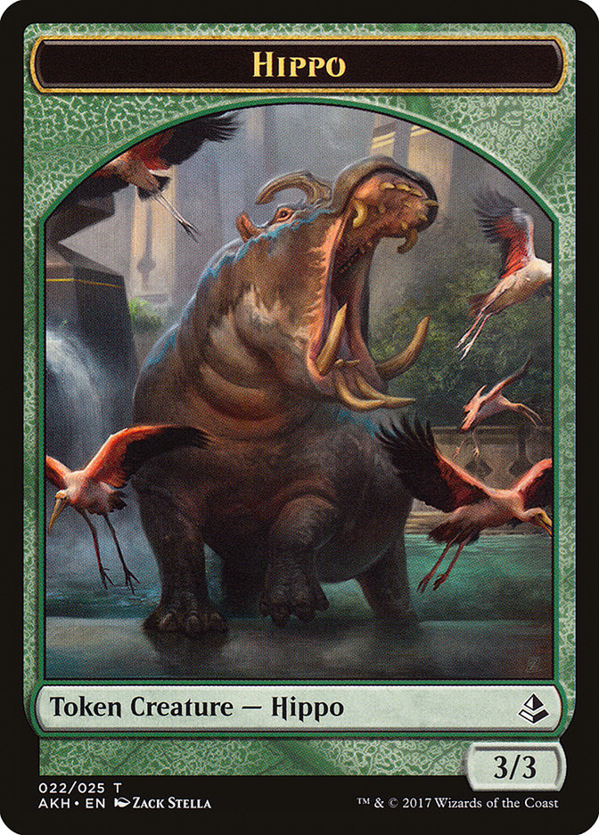 Aven Wind Guide // Hippo Double-Sided Token [Tokens] Amonkhet Tokens MTG Single Magic: The Gathering