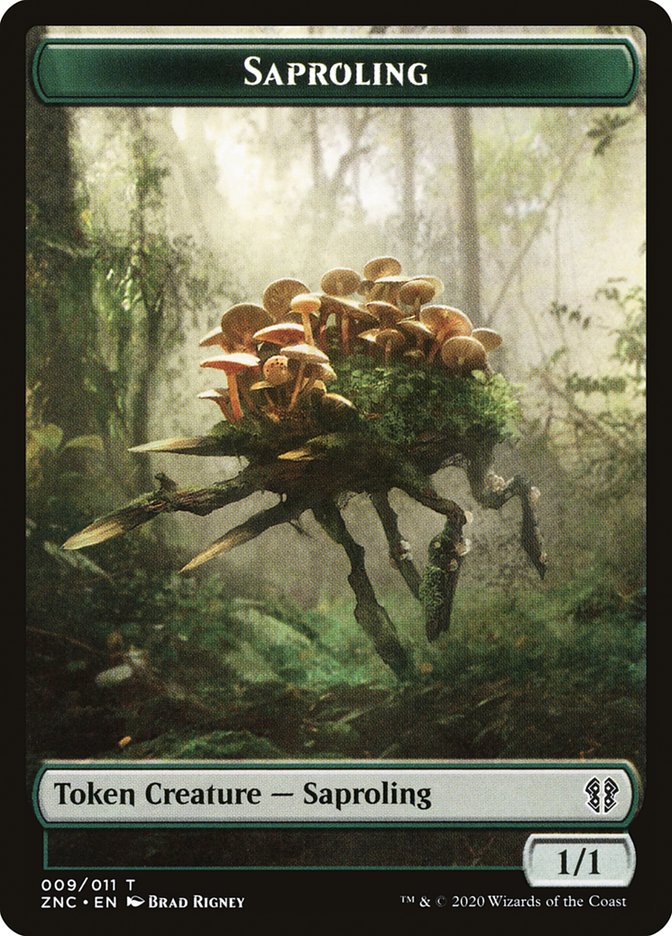 Beast // Saproling Double-Sided Token [Tokens] Zendikar Rising Commander Tokens MTG Single Magic: The Gathering