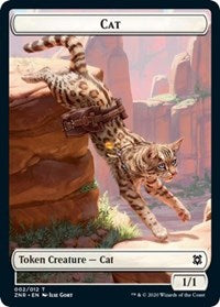 Cat // Hydra Double-Sided Token [Tokens] Zendikar Rising Tokens MTG Single Magic: The Gathering