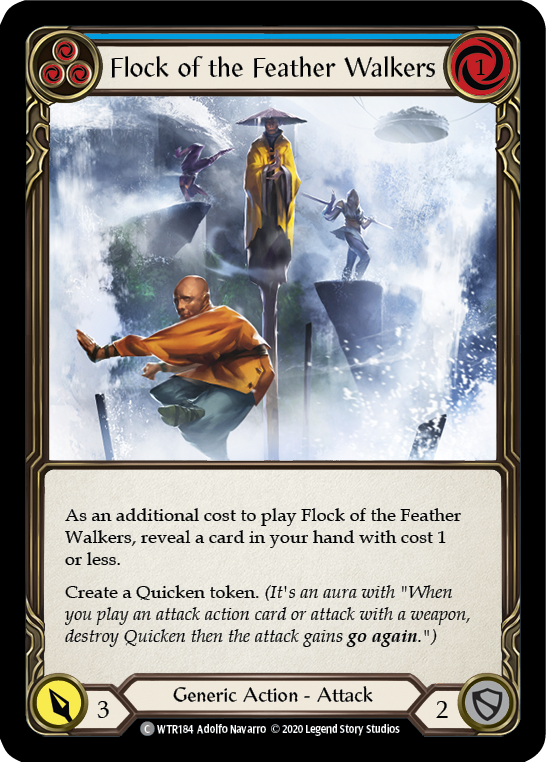 Flock of the Feather Walkers (Blue) [WTR184] Unlimited Edition Rainbow Foil Flesh And Blood Single Flesh And Blood   