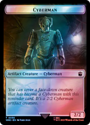 Alien // Cyberman Double-Sided Token (Surge Foil) [Tokens] Doctor Who Tokens MTG Single Magic: The Gathering