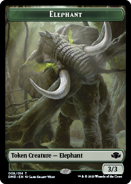 Elephant // Cat (003) Double-Sided Token [Tokens] Dominaria Remastered Tokens MTG Single Magic: The Gathering