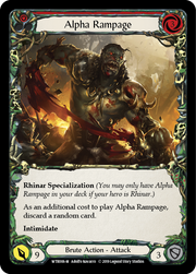 Alpha Rampage [WTR006-M] Alpha Print Rainbow Foil Flesh And Blood Single Flesh And Blood   