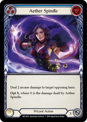 Aether Spindle (Blue) [ARC128-R] 1st Edition Rainbow Foil Flesh And Blood Single Flesh And Blood   