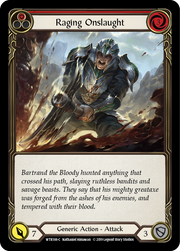 Raging Onslaught (Red) [WTR188-C] Alpha Print Rainbow Foil Flesh And Blood Single Flesh And Blood   