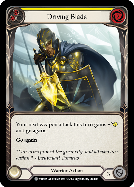 Driving Blade (Yellow) [WTR145] Unlimited Edition Normal Flesh And Blood Single Flesh And Blood   