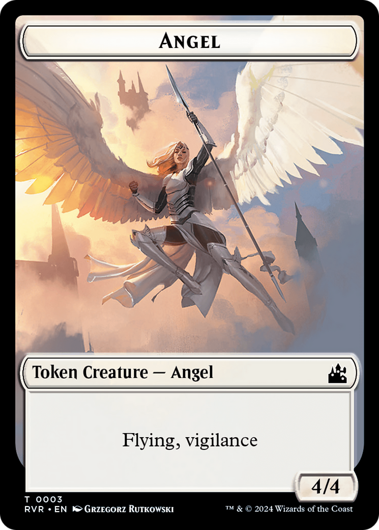 Goblin (0008) // Angel (0003) Double-Sided Token [Tokens] Ravnica Remastered Tokens MTG Single Magic: The Gathering