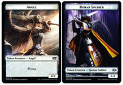 Angel // Human Soldier Double-Sided Token [Tokens] Double Masters Tokens MTG Single Magic: The Gathering