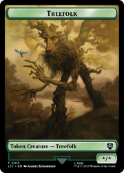 Beast // Treefolk Double Sided Token [The Lord of the Rings: Tales of Middle-Earth Commander Tokens] MTG Single Magic: The Gathering   