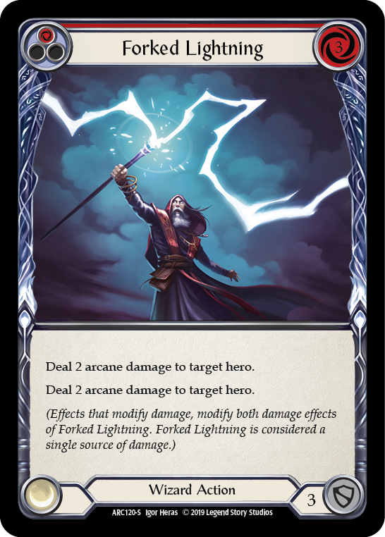 Forked Lightning [ARC120-S] 1st Edition Normal Flesh And Blood Single Flesh And Blood   