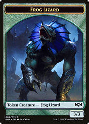Ooze // Frog Lizard Double-Sided Token [Ravnica Allegiance Guild Kit Tokens] MTG Single Magic: The Gathering   