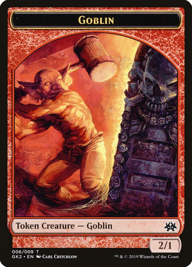 Dragon // Goblin Double-Sided Token [Ravnica Allegiance Guild Kit Tokens] MTG Single Magic: The Gathering   
