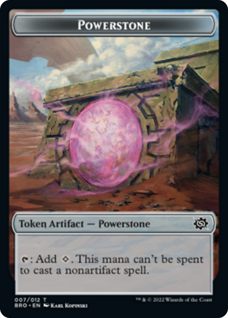 Copy // Powerstone Double-Sided Token [Tokens] The Brothers' War Commander Tokens MTG Single Magic: The Gathering
