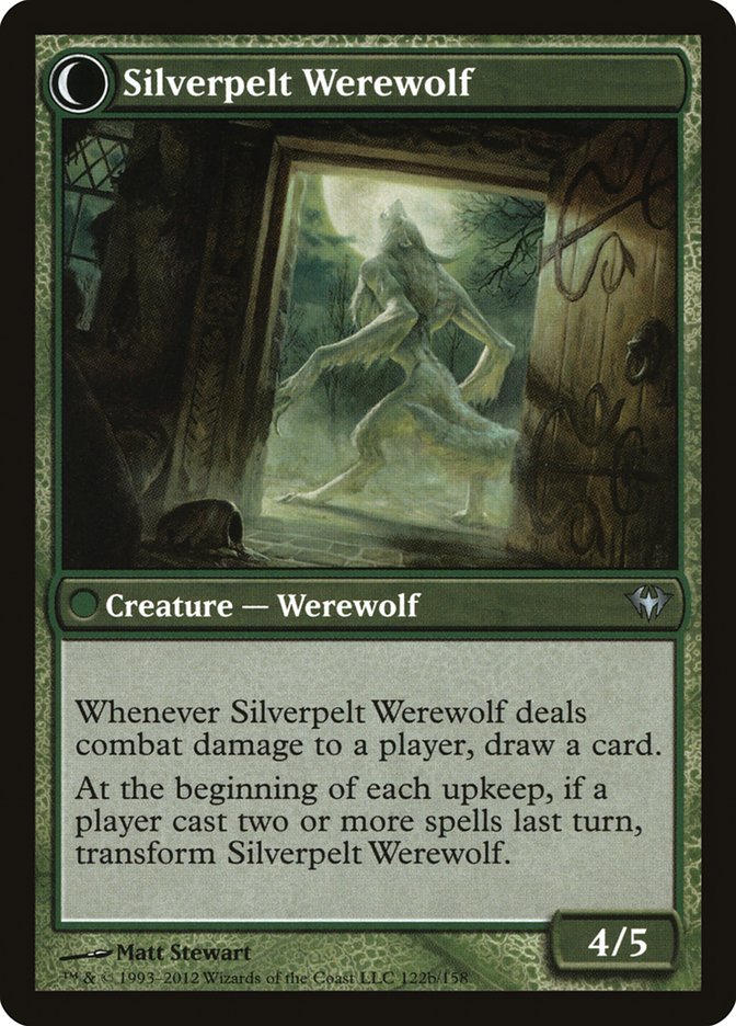Lambholt Elder // Silverpelt Werewolf [Dark Ascension] MTG Single Magic: The Gathering   
