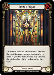 Eirina's Prayer (Blue) [ARC175-R] 1st Edition Rainbow Foil Flesh And Blood Single Flesh And Blood   