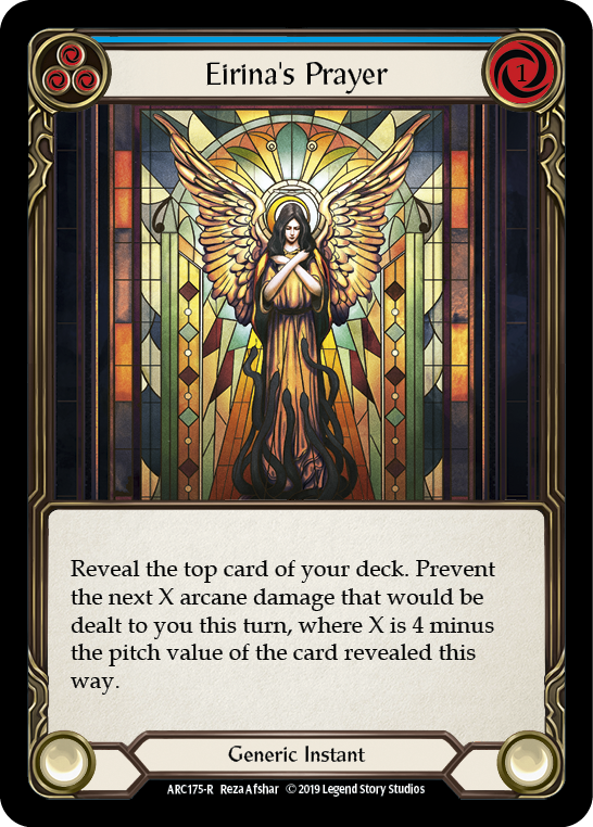 Eirina's Prayer (Blue) [ARC175-R] 1st Edition Rainbow Foil Flesh And Blood Single Flesh And Blood   