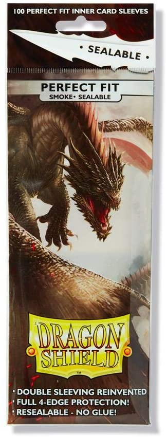 Dragon Shield: Perfect Fit Sleeves - Smoke Sealable 100Ct Card Sleeves Dragon Shield