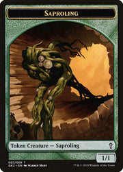 Saproling // Wurm Double-Sided Token [Ravnica Allegiance Guild Kit Tokens] MTG Single Magic: The Gathering   