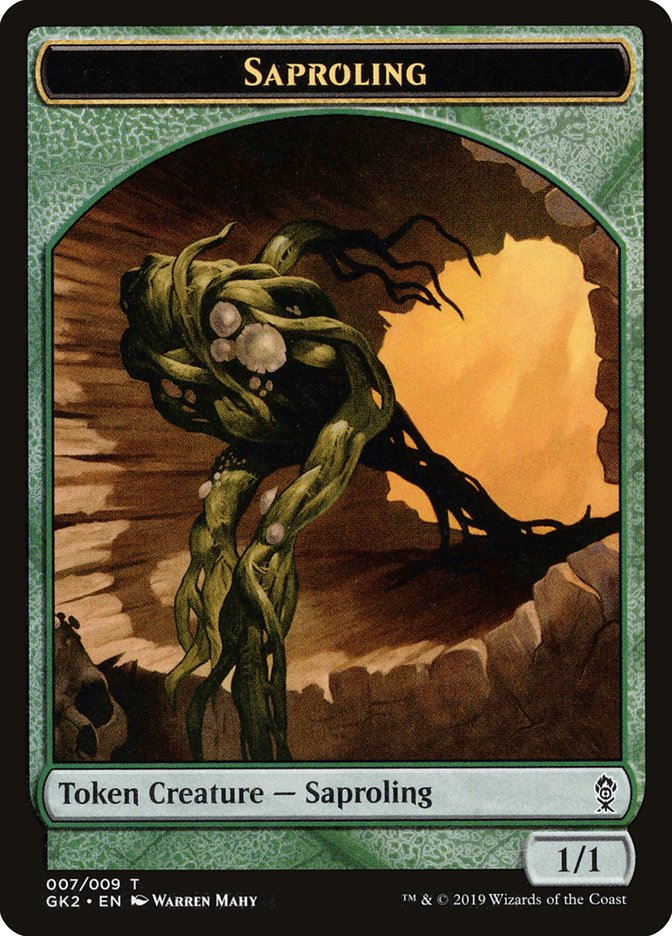 Saproling // Wurm Double-Sided Token [Ravnica Allegiance Guild Kit Tokens] MTG Single Magic: The Gathering   