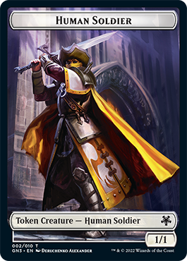 Zombie // Human Soldier Double-Sided Token [Tokens] Game Night: Free-for-All Tokens MTG Single Magic: The Gathering