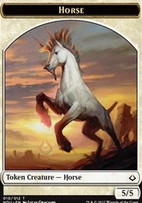Horse // Warrior Double-Sided Token [Tokens] Hour of Devastation Tokens MTG Single Magic: The Gathering