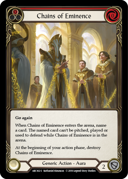 Chains of Eminence [ARC162-S] 1st Edition Rainbow Foil Flesh And Blood Single Flesh And Blood   