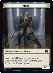 Bear // Monk Double-Sided Token [Tokens] Double Masters 2022 Tokens MTG Single Magic: The Gathering